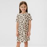 Платье для девочки KAFTAN: Leo love, бежевое, рост 98-104 см