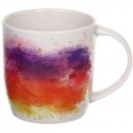 Кружка керамическая 330мл Краски, микс цветов, белая