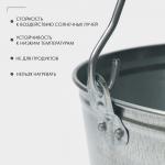 Ведро хозяйственное оцинкованное с ручкой, 12 л, d=30 см, h=26 см, ГОСТ