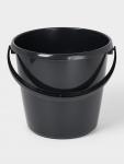 Ведро хозяйственное, 10 л, d=29 см, h=28 см, пластик, чёрное