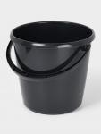 Ведро хозяйственное, 10 л, d=29 см, h=28 см, пластик, чёрное