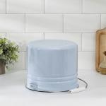 Ведро эмалированное 9 л, цельнотянутое, с крышкой, светло-голубое