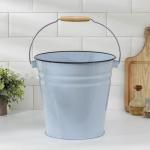 Ведро эмалированное, 12 л, голубое