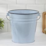Ведро эмалированное, 12 л, голубое