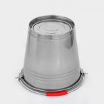 Ведро,10 л, с крышкой, нержавеющая сталь