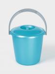 Ведро с крышкой «Соло», 7 л, перламутровое бирюзовое