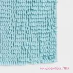 Коврик для ванной Доляна «Букли длинные», 50?80 см, длина букли 2 см, голубой