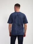 М438 Футболка оверсайз (синий винтаж)