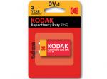Батарейка KODAK 6F22-1BL HEAVY DUTY, крона (10/50/5200) (цена за 1 шт.)