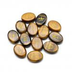 Ведьмины руны из тигрового глаза "Овал" 13шт, 20*15мм.