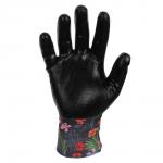 INBLOOM Перчатки садовые с нитриловым полуобливом, полиэстер, 9 размер, 23см, 31г, цветные