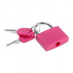 Замок навесной для чемодана, средний, 30?42 мм, розовый