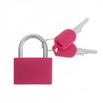 Замок навесной для чемодана, средний, 30?42 мм, розовый