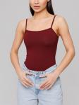 Женская майка на бретелях Lingeamo темно-бордовая ЛТ-07 (28)