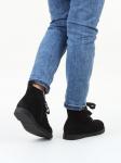 01-908-1K BLACK Ботинки демисезонные женские (натуральная замша)