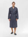 Мужской вафельный халат с планкой маренго В-03 (33)