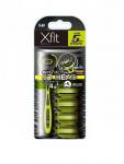 KAI Бритва безопасная Xfit 3D HEAD с 5ю лезвиями, плавающая головка, 1 станок + 4 сменные кассеты, НАБОР