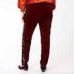Брюки, трикотаж, бордовый