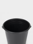 Ведро с крышкой «Дачное», 10 л, d=30 см, h=25.5 см, чёрное