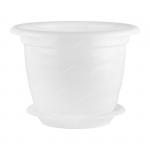 Горшок Виола 2л белый с поддоном (уп.20) (М1335)