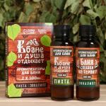 Набор ароматизаторов «В Бане и душа отдыхает», в подарочной коробке, пихта, эвкалипт, 2 шт. по 100 мл