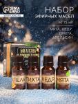 Новогодний набор эфирных масел «Богатства и процветания», пихта, кедр, мята, апельсин, 4 шт. по 15 мл