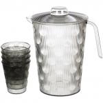 Кувшин пластиковый 1.5л Радуга в наборе с 4-мя стаканами 200мл