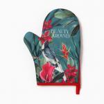 Варежка - прихватка «Доляна» Beauty, 20?27 см, изумрудная