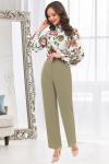 Брюки прямого кроя бр01506 олива