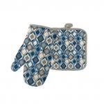 Набор из рогожки прихватка 18х18, рукавица 18х28 "Все ДOMA/Vse DOMA" рис 60353-1 Эльтера