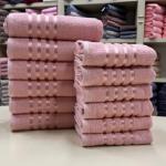 Полотенце махровое 400 г/мкв 50*85 "ЛИНИИ/LINES"Персиковый АГХ