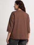 Блуза Цветочная рапсодия (коричневая) Б15310-18М