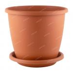 Горшок Афина 3л коричневый с поддоном (уп.24) (М6542)