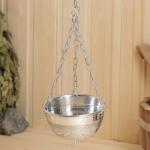 Аромачаша - испаритель для бани и сауны, 400 мл, d=12 см, алюминий, подвесная, с дозатором