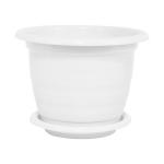 Горшок Виола 1л белый с поддоном (уп.20) (М1529)