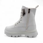 Ботинки на меху 1721-18 белые п/п