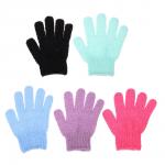 Мочалка перчатка тм ЮL с отшелушивающим эффектом, полиэстер, 18см, 5 цветов, МС24-06