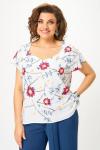 Блуза ANDINA CITY 5039-25 белый/цветы
