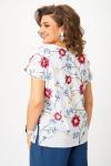 Блуза ANDINA CITY 5039-25 белый/цветы