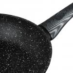 SATOSHI Карбон Сковорода литая d 24 см, антипригарное покрытие Мрамор, индукция