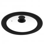 SATOSHI Крышка универсальная стекло/силикон с ручкой, 24-26-28см