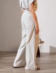 Брюки палаццо в полоску из легкого хлопкового поплина