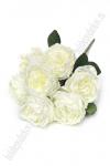 Букет декоративный 42см "Пионовидные розы" (SF-8125) кремовый