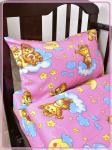 Детское постельное белье бязь Сладкие сны вид 2 розовый