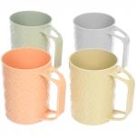 Кружка пластиковая 500мл Узор, микс цветов