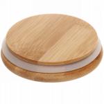 Банка для продуктов стеклянная 500мл "Хай-Тек" с бамбуковой крышкой, груша