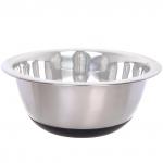 Миска из нержавеющей стали на силиконовом основании 3л 28см с широким краем