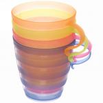 Кружка пластиковая 200мл в наборе 4шт "Полоска"
