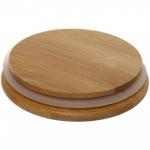 Банка для продуктов стеклянная "Хай-Тек" в наборе 3*400мл с бамбуковой крышкой 11*6см