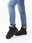 01-A324-4B BLACK Ботинки демисезонные женские (натуральная кожа)